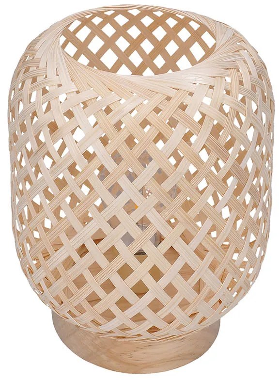 SOLIGHT Ratanová LED lampáš s LED žiarovkou, teplá biela, 3x AAA, 19cm