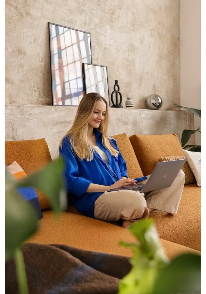 Sivohnedá rohová pohovka z textílie buklé (ľavý roh) Imola – Bonami Selection