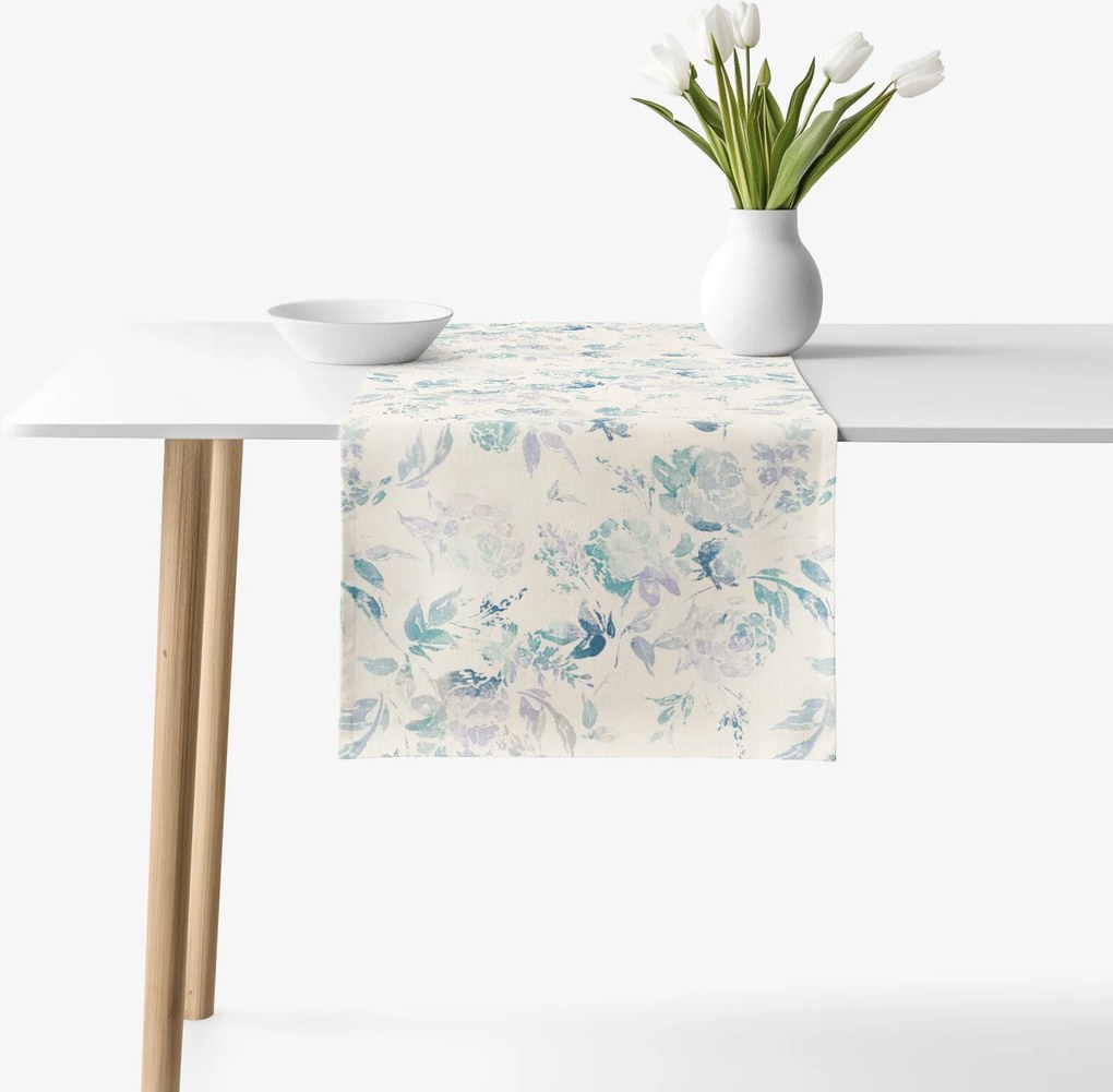 Goldea behúň na stôl valencia - otlačky rastlín 35x120 cm