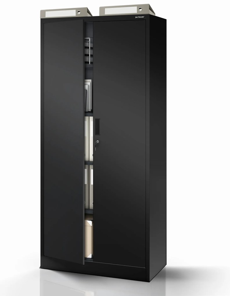 Čierna kovová skriňa JAN Compact 1750 x 800 x 400 mm