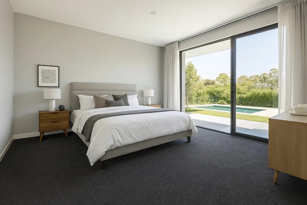 Tapibel, Koberec metráž Supersoft 800 čierny, šíře 4m, čierna, ab (mriežka), chodba / predsieň