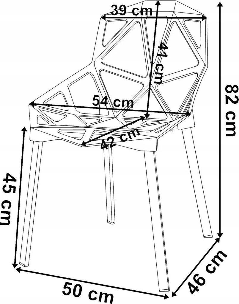 Jedálenská stolička VECTOR - čierna