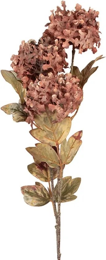 Dekorácia ružová umelá kvetina hortenzie - 10*8*76 cm