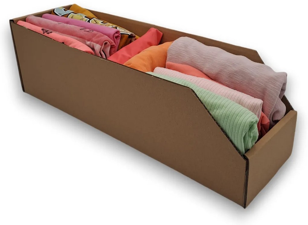 Úložné boxy na oblečenie, organizéry do skrine EKO KARTON 15x54 cm