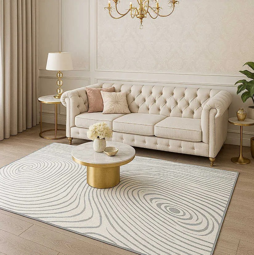 TZ Sivý obdĺžnikový pruhovaný koberec Strado Polo Cloud vzor zebra Rozmer: 160x230 cm