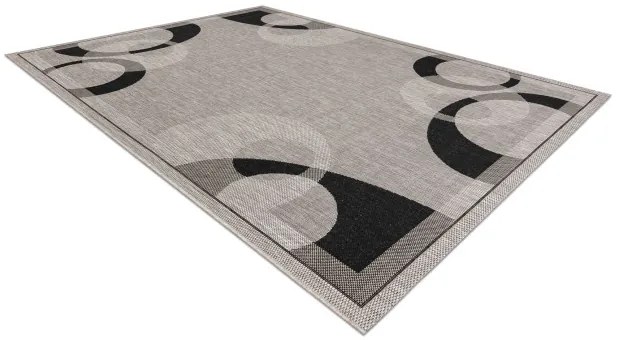 Koberec SIZAL FLOORLUX 20078 strieborný / čierny