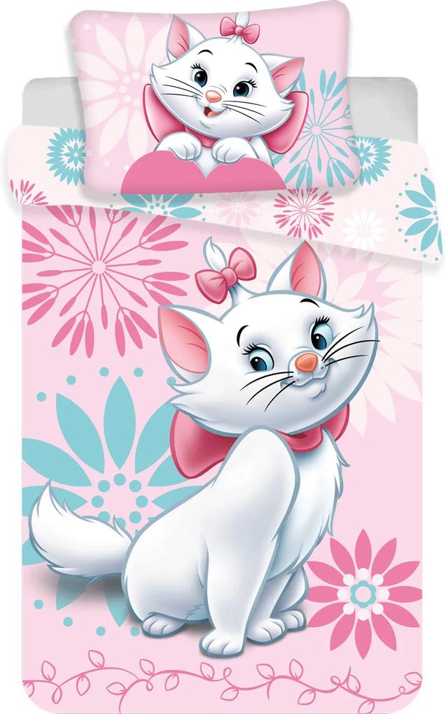 Jerry Fabrics Obliečka do postieľky Marie Cat “Flowers" baby 100x135/40x60 cm