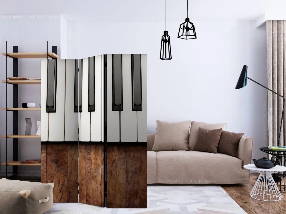 Artgeist Paraván - Inspired by Chopin - mahogany [Room Dividers]