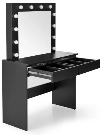 Toaletný stolík AMORIO čierny