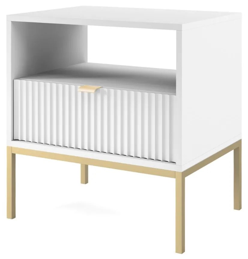 Nočný stolík Nova biely (S54)