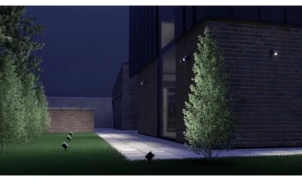 Steinel 058647 - Vonkajšie svietidlo so senzorom SPOT DUO 2xGU10/7,5W/230V IP44