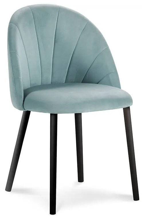 Zelená Zamatová stolička Livia dĺžka 52 × šírka 46 × výška 80 cm MILO CASA