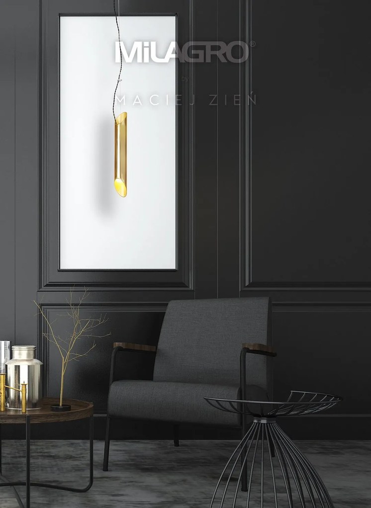 Závesné svietidlo Libra, 1x zlaté kovové tienidlo, g