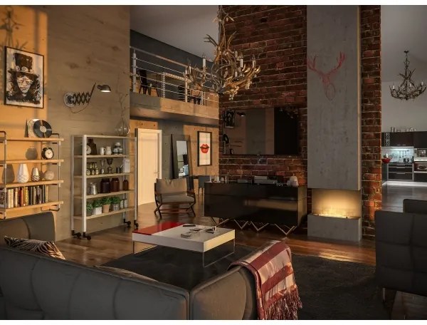 InFire - Vstavaný BIO krb 80x45 cm 3kW čierna