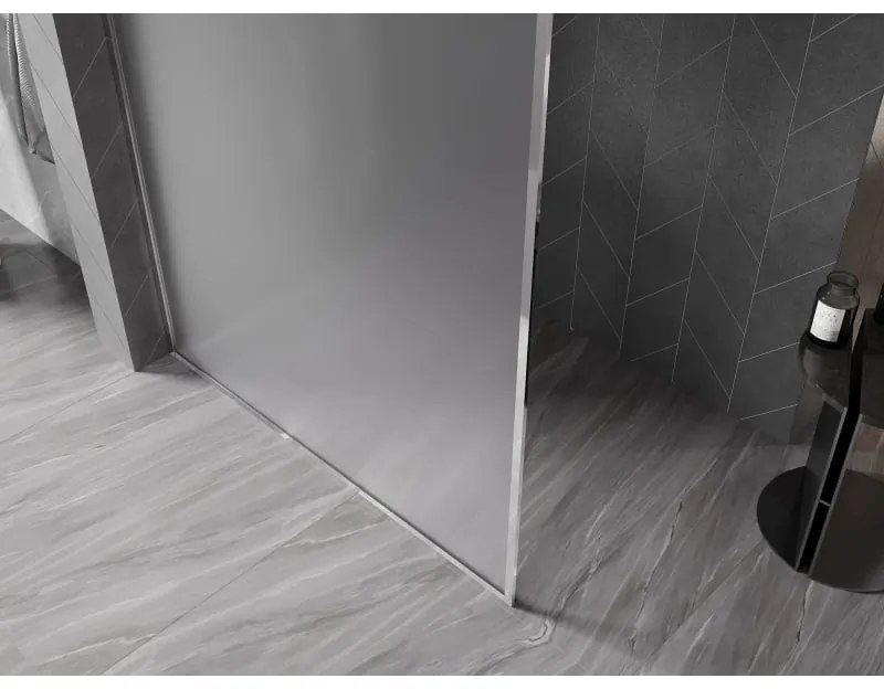 Mexen Kioto-XF, sprchová zástena s rámom 110 x 202 cm, 10mm sklo námraza, chrómový profil, 800-110-104-01-30-X