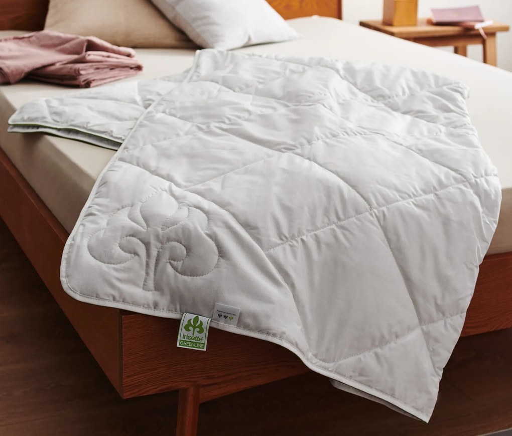 Letná prešívaná bavlneno-ľanová prikrývka irisette® greenline, štandardná veľkosť