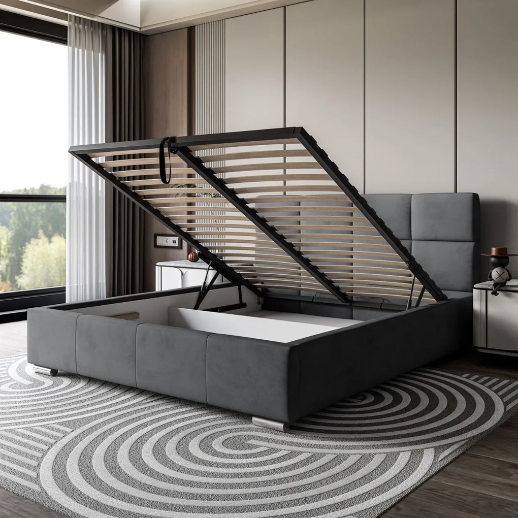 LUISI 160X200 ČALÚNENÁ POSTEĽ S ÚLOŽNÝM PRIESTOROM JASMINE 96