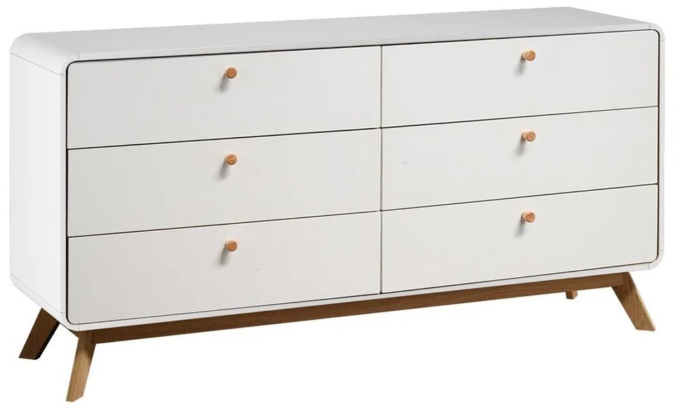 Biela nízka komoda 150x74 cm Caitlin – Støraa