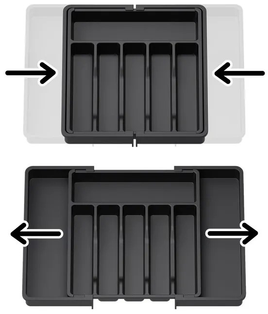Organizér na príbory GARFO čierny