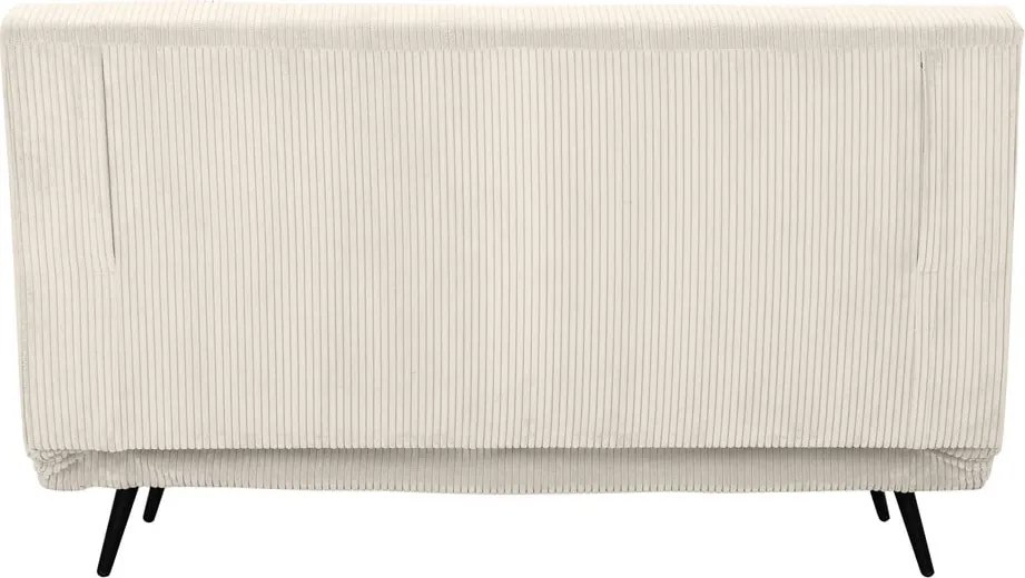 Krémovobiela menčestrová rozkladacia pohovka 140 cm Mallory – Støraa