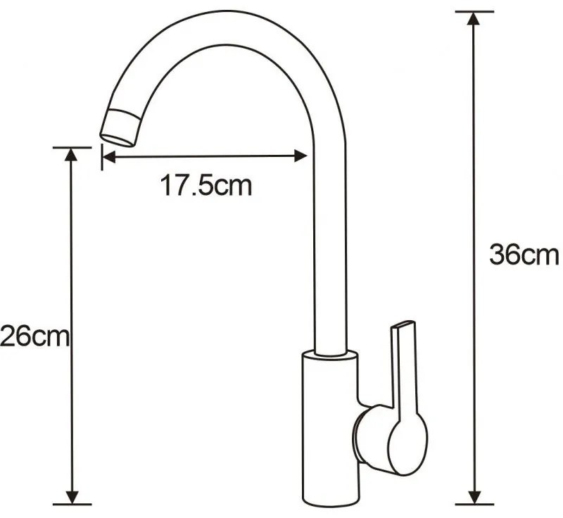 Mexen ANA - Vysoká drezová batéria, zlatá, 671000-50