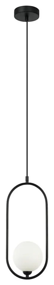 ITALUX PND-3965-1-BK - Luster na lanku LUPUS 1xG9/25W/230V čierna