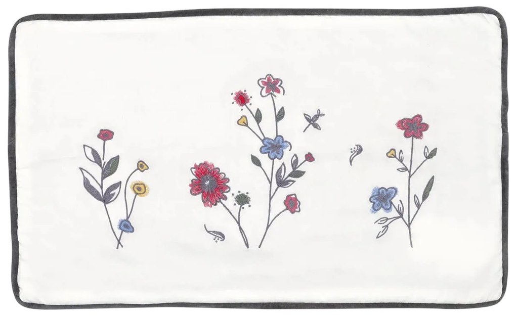 GREEN GATE Bavlnený poťah na vankúš Venissa White Embroidery 30 x 50 cm