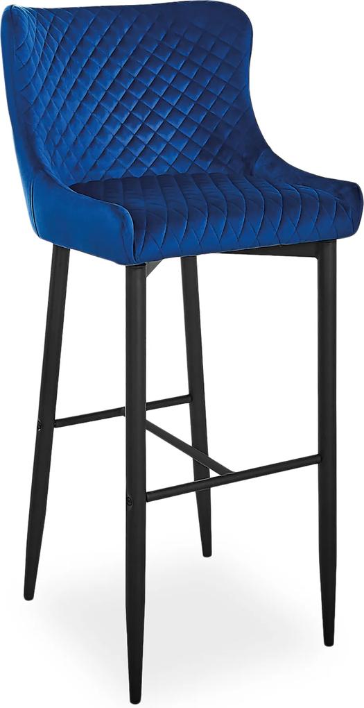 SIGNAL Colin B Velvet H-1 barová stolička granátová / čierna