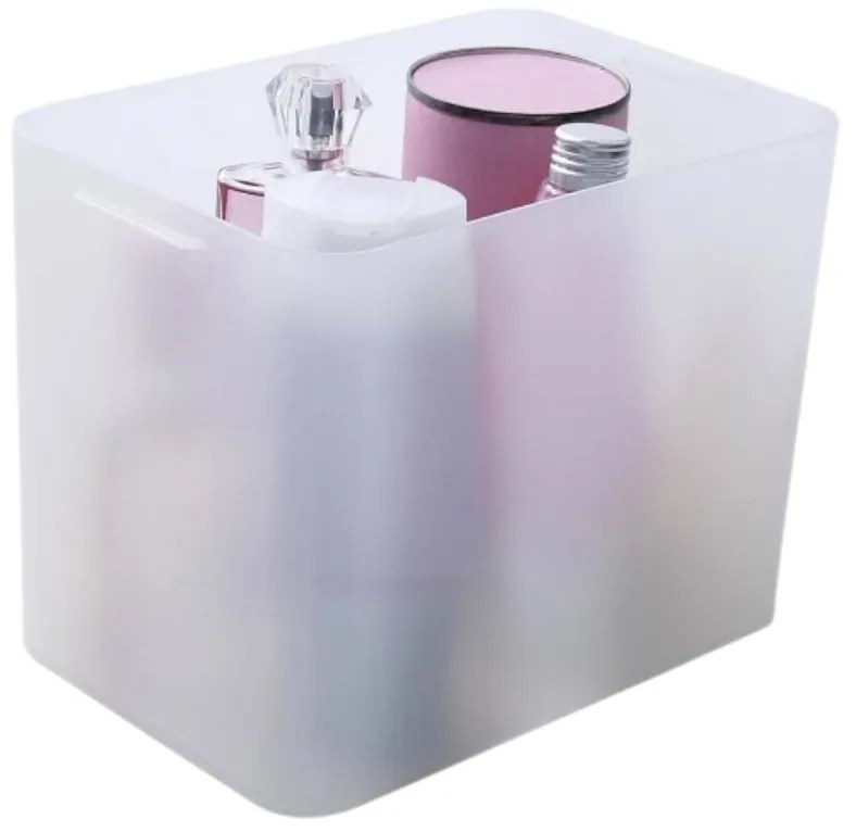 Plastový úložný organizér Pure Box A5 vysoký, mliečny