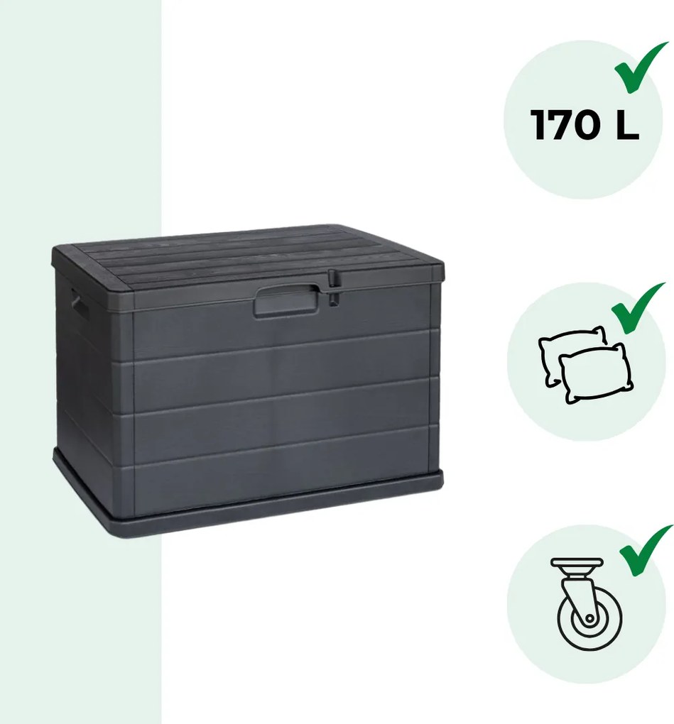 Úložný box BETA, 170L, 78x55x52cm, antracitová I.P.A.E-Progarden