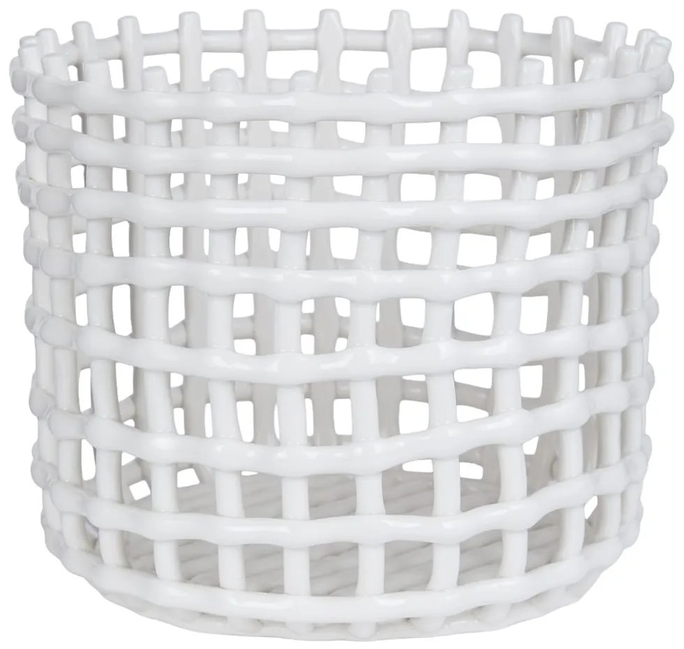 CRAFT Keramický košík 24 cm – biela