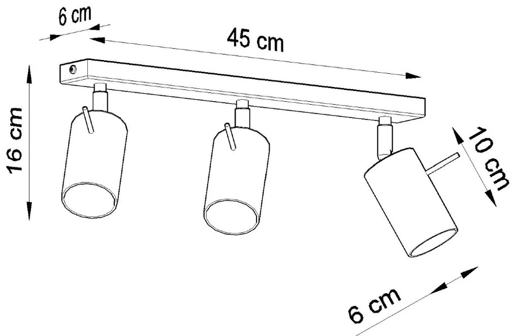 Bodové svietidlo Ring, 3x chrómové kovové tienidlo, (možnosť polohovania)