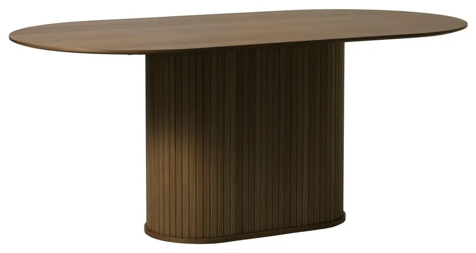 Hnedý jedálenský stôl s doskou v dubovom dekore 95x180 cm Nola – Unique Furniture