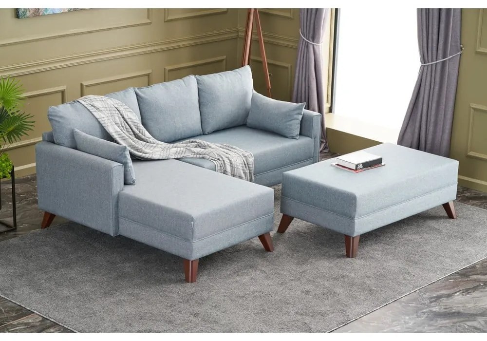 Svetlomodrá rohová pohovka (ľavý roh) Bella – Balcab Home