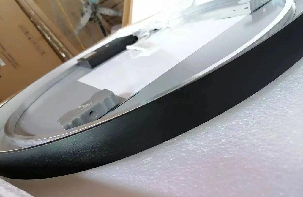 Erga Olivia, okrúhle LED zrkadlo 70cm, čierny kovový rám, 1610 lm, 6500K, predné osvetlenie, ERG-V01-202-7070-BK