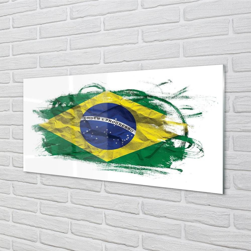 Nástenný panel  vlajka Brazílie 125x50 cm