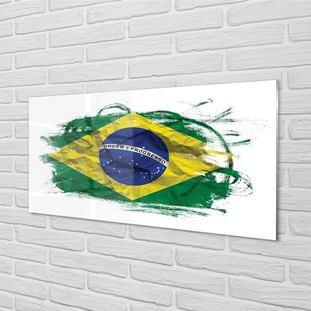 Nástenný panel  vlajka Brazílie 140x70 cm