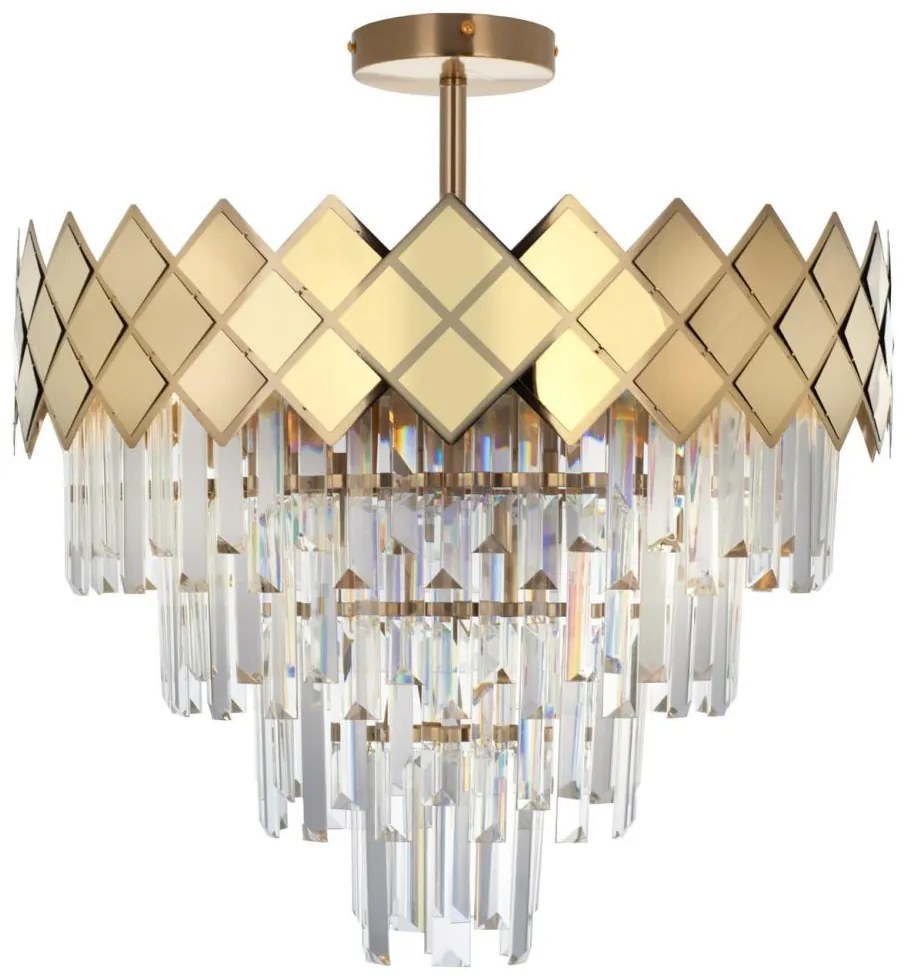 Luster na tyči CARISMA 9xE14/40W/230V zlatá