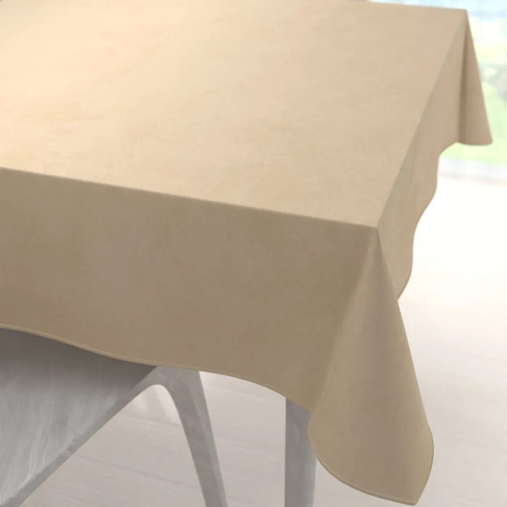 Biante Veľký zamatový štvorcový obrus Velvet Prémium SVP-045 Kávovo béžový 150x150 cm