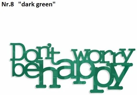 Don't worry be happy dekorácia na stenu čierna