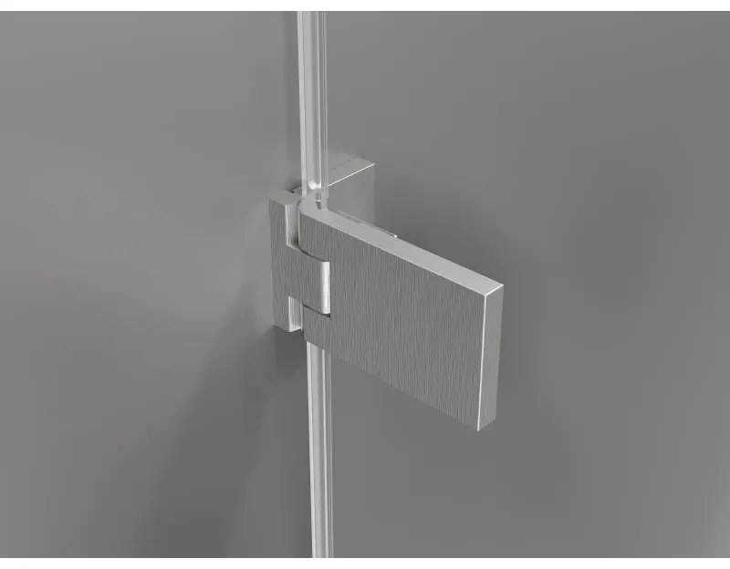 Mexen Lunar-F, skladací sprchový kút ľavý 95 x 90 cm, 8mm číre sklo, oceľový profil, 836-095-090-97-00-L