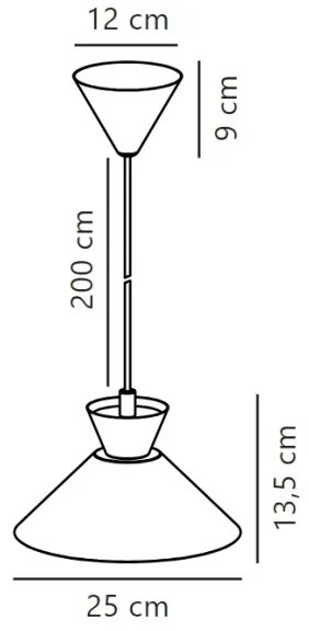 Nordlux - Luster na lanku DIAL 1xE27/40W/230V šedá