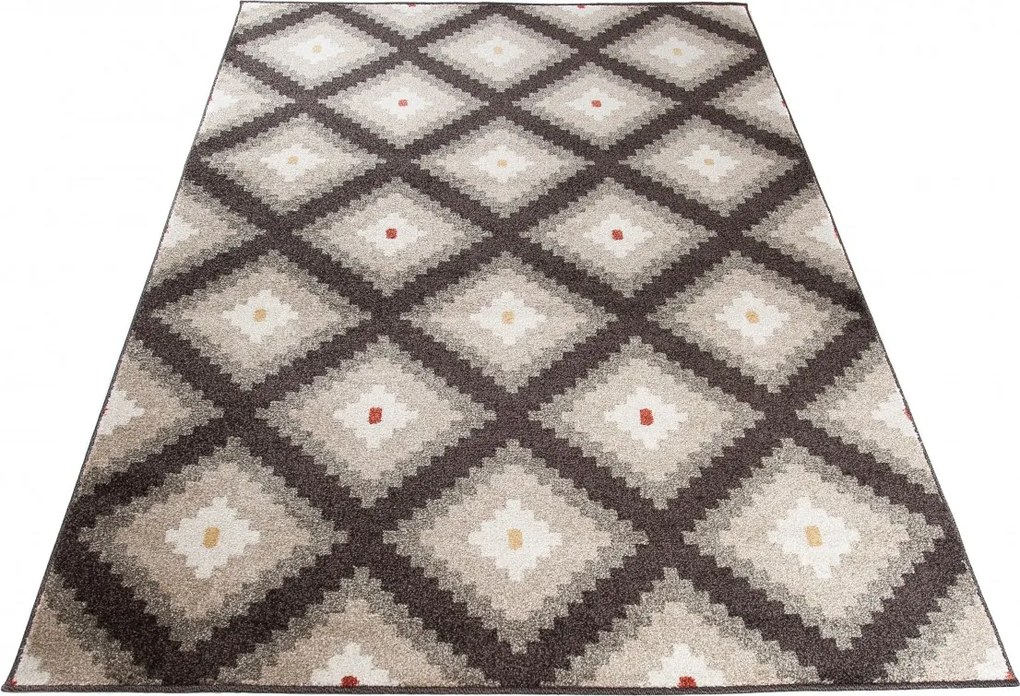 TA Koberec L885A TMAVOHNEDÁ MAROCKÁ BQZ Rozmer: 60x100 cm