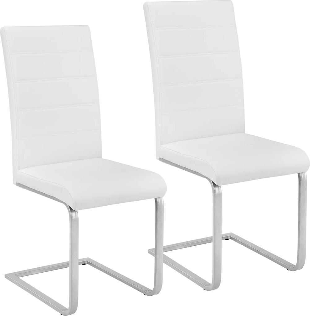 tectake 402550 2 hojdacie stoličky, umelá koža - bílá, 41.00 cm x 99.00 cm x 52.00 cm