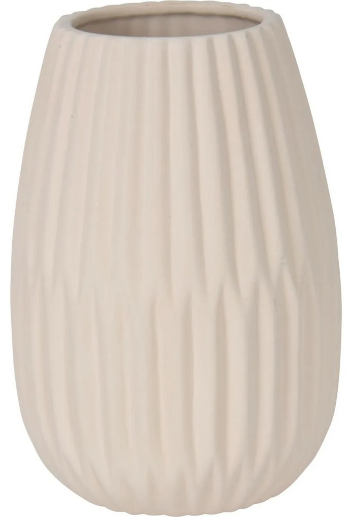 Rebrovaná váza Evelyn, 13 x 20 cm, dolomit​