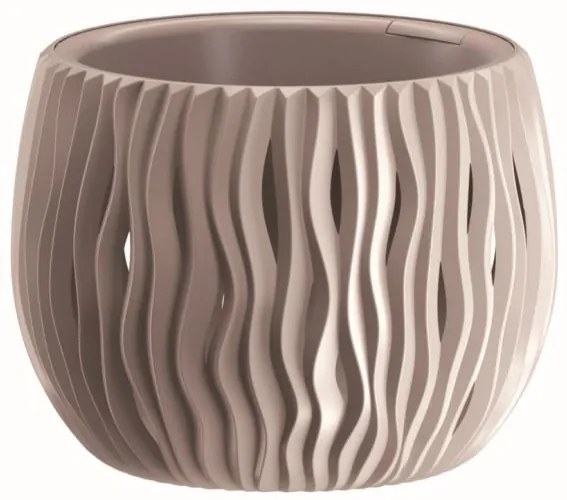 Prosperplast Guľatý kvetináč Sandy svetlohnedý, varianta 47,8 cm