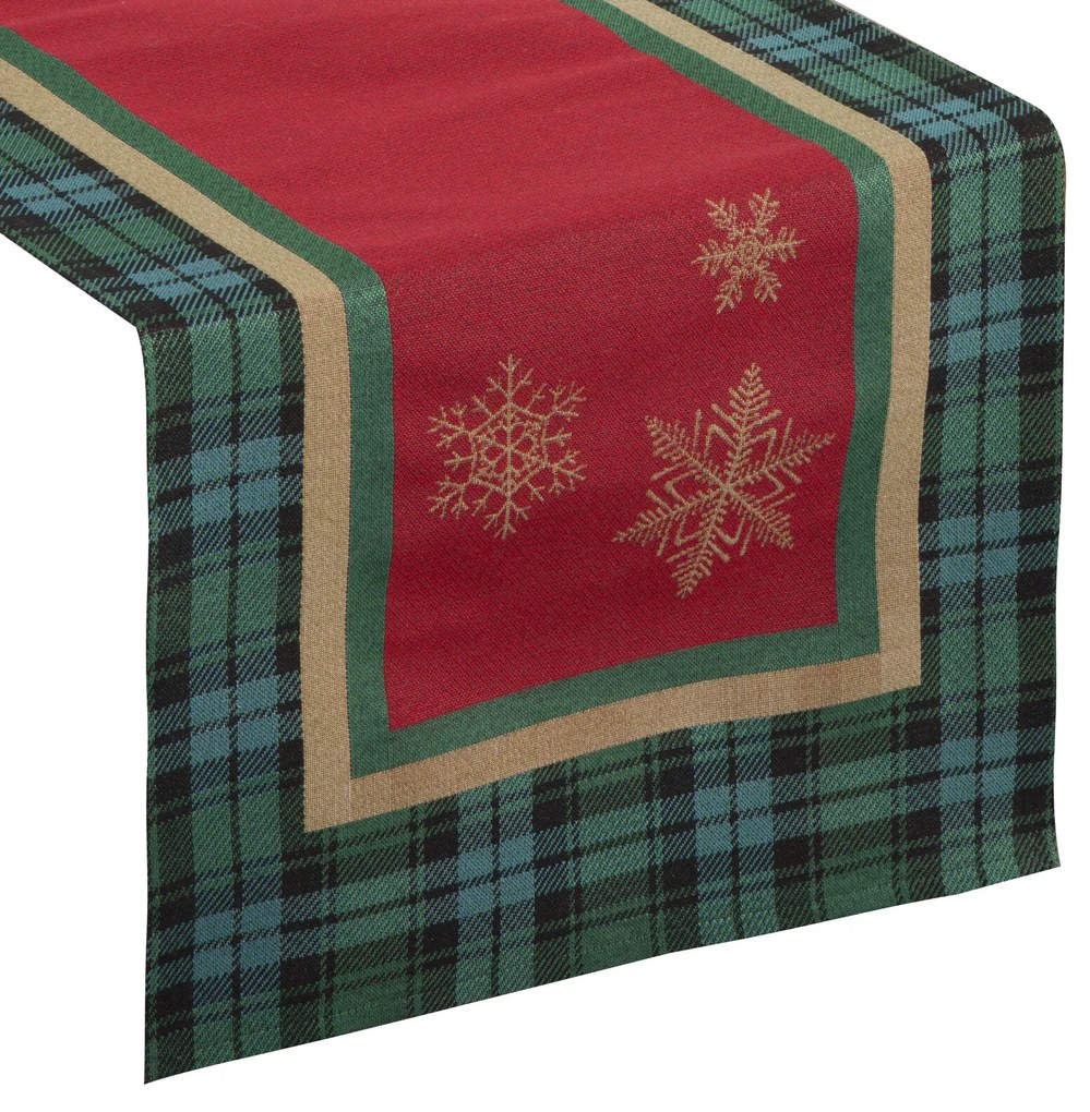 EUROFIRANY VIANOČNÝ GOBELÍNOVÝ BEHÚŇ NA STÔL CHERRY 45X140 CM VZOROVANÝ