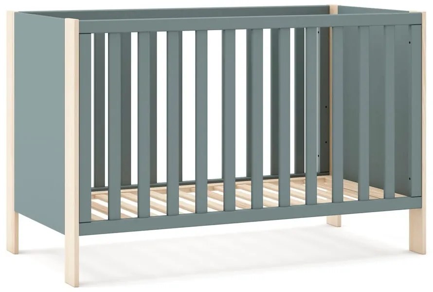 Postieľka 60x120 cm v prírodnej farbe/sivozelená Esteban – Marckeric