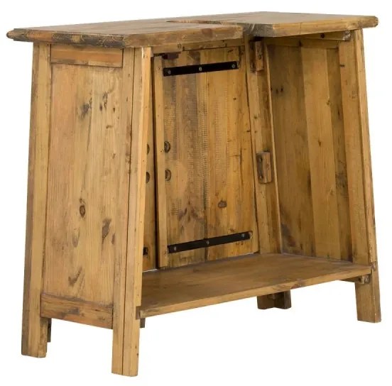 furniture-nabytek.cz - Masívna umývadlová skrinka Rangoon z recyklovanej borovice, lakovaná, hnedá – 70×32×61 cm