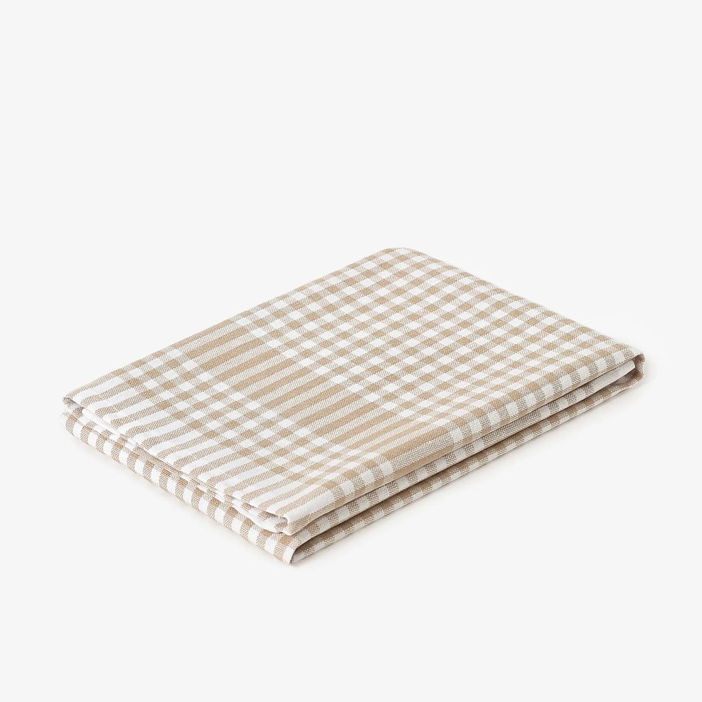 Goldea kuchynská bavlnená utierka - hnedé kocky 45 x 70 cm